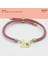 Eylül Ayı Doğumlarına Pembe Örgülü Kuğu Kuşu Motifli 14 Ayar Altın Plakalı Hediye BILEKLIK-609AY 2