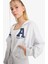 Coool Cropped Fit Kapüşonlu Baskılı Fermuarlı Sweatshirt F8911AX25WN 6