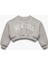 Uzun Kollu Bisiklet Yaka Şardonlu Baskılı Crop Sweatshirt 1