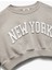 Uzun Kollu Bisiklet Yaka Şardonlu Baskılı Crop Sweatshirt 3