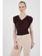Acı Kahve Vatkalı Degaje Yaka Bluz 2509 1