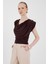 Acı Kahve Vatkalı Degaje Yaka Bluz 2509 2