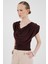 Acı Kahve Vatkalı Degaje Yaka Bluz 2509 4