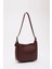 Bordo SHK158 Suni Deri Tek Bölmeli Askılı Çıtçıtlı Çapraz Kol ve Omuz Çantası 2