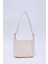 Krem SHK158 Suni Deri Tek Bölmeli Askılı Çıtçıtlı Çapraz Kol ve Omuz Çantası 4