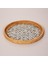 Mylamp Abstract 25X3 cm Sedefli Rattan Tepsi & Duvar Dekoru 2