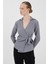 Gri Ön Bağlama Detaylı Uzun Kol Bluz 8019A 2