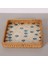 Mylamp Kare Damla 23X23X3 cm Sedefli Rattan Tepsi & Duvar Dekoru 3