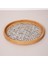 Mylamp Abstract 30X3 cm Sedefli Rattan Tepsi & Duvar Dekoru 2