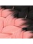 Afrika Örgülük Sentetik Ombreli Saç 100 gr- Siyah - Pudra Pembe 2