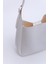 Beyaz SHK158 Suni Deri Tek Bölmeli Askılı Çıtçıtlı Çapraz Kol ve Omuz Çantası 6