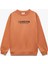 Bisiklet Yaka Baskılı Oversize Kiremit Erkek Çocuk Sweatshirt 6WKB10147TK 1