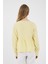 Sarı %100 Pamuk V Yaka Ön Bağlama Detaylı Bluz 4784A 5