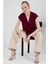 Bordo Kruvaze Yaka Bağlama Detaylı Bluz 8025A 2