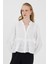 Beyaz %100 Pamuk Dantel Detaylı Müslin Gömlek 4823A 1