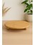 Yuvarlak Bambu Sunum Tabağı - Ayaklı Sunumluk Kek Kurabiye Pasta Servis Sunum Standı 27 cm 3