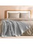 %100 Pamuk Dokuma Yatak Örtüsü 240X250 cm Gri - Belinda Serisi 1
