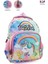 2 Gözlü Unicorn Anaokulu Çantası - Kız Çocuk Çanta Kreş Çantası - Gökkuşağı Unicorn Çanta 1
