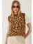 Kadın Şardonlu Leopar Desenli Süveter 1