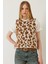 Kadın Şardonlu Leopar Desenli Süveter 1