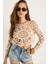 Kadın Dantel Örgü Triko Crop Bluz 1