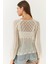 Kadın Kayık Yaka Ajurlu Örgü Triko Bluz 5