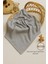 Ftbabycollection %100 Pamuk 4 Katlı Müslin Bebek Battaniyesi Gri Oeko-Tex Sertifikalı Müslin Örtü 100x110 cm 1