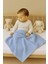 Ftbabycollection %100 Pamuk 4 Katlı Müslin Bebek Battaniyesi Bebe Mavisi Oeko-Tex Sertifikalı Müslin Örtü 100x110 cm 3