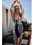Remsa Tesettür Mayo Üzerine Tek Kaftan Kimono Pareo Yeşil RP026 Patara 5