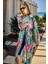 Remsa Tesettür Mayo Üzerine Tek Kaftan Kimono Pareo Yeşil RP026 Patara 6