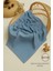 Ftbabycollection %100 Pamuk 4 Katlı Müslin Bebek Battaniyesi İndigo Mavi Oeko-Tex Sertifikalı Müslin Örtü 100x110 cm 1