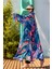 Remsa Tesettür Mayo Üzerine Tek Kaftan Kimono Pareo Mor RP028 Morika 1
