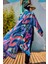 Remsa Tesettür Mayo Üzerine Tek Kaftan Kimono Pareo Mor RP028 Morika 4