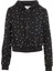 Kapüşonlu Siyah Kısa Sweatshirt 1
