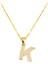 K Harfi Altın Kolye 14 Ayar 1