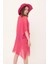 Kadın Fuşya Bağlamalı Pamuklu Uzun Kimono Pareo PR11200 7