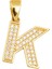 K Harfi Altın Kolye Ucu 14 Ayar 1