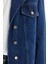 Apolet Detaylı Oversize Denim Ceket 3