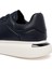 Erkek Lacivert Bağcıklı Kalın Tabanlı Deri Sneaker 25WFD690318 9
