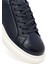 Erkek Lacivert Bağcıklı Kalın Tabanlı Deri Sneaker 25WFD690318 10
