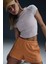 Sportswear Chill Terry Mid Rise 4" French Terry Slim Fit Short Kadın 10 cm Pamuklu Şort Turuncu 3