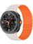 Samsung Galaxy Watch 8 Classic 46 mm Magnetik Silikon Kordon Baklalı Desenli Mıknatıslı Kayış 1