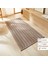 Yıkanabilir Pamuklu Bej Renk Çizgi Desen Kilim 120 x 180 cm 1