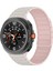 Samsung Galaxy Watch 8 Classic 46 mm Magnetik Silikon Kordon Baklalı Desenli Mıknatıslı Kayış 1