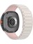 Samsung Galaxy Watch 8 Classic 46 mm Magnetik Silikon Kordon Baklalı Desenli Mıknatıslı Kayış 3