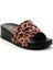 Kahve Leopar Kadın Terlik K04685020404 3
