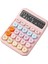 Renkli Tasarımlı 10 Haneli Yuvarlak Mekanik Tuşlu Hesap Makinesi 2