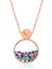 925 Ayar Gümüş Rose Mix Taşlı Çiğ Damlası Kadın Gümüş Kolye T4893 (593593) 2