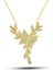 925 Ayar Gümüş Gold Daldaki Kelebek Kadın Kolye T7719 (593593) 1