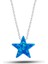 925 Ayar Gümüş Opal Mavi Taşlı Yıldız Kadın Kolye T7725 (593593) 1